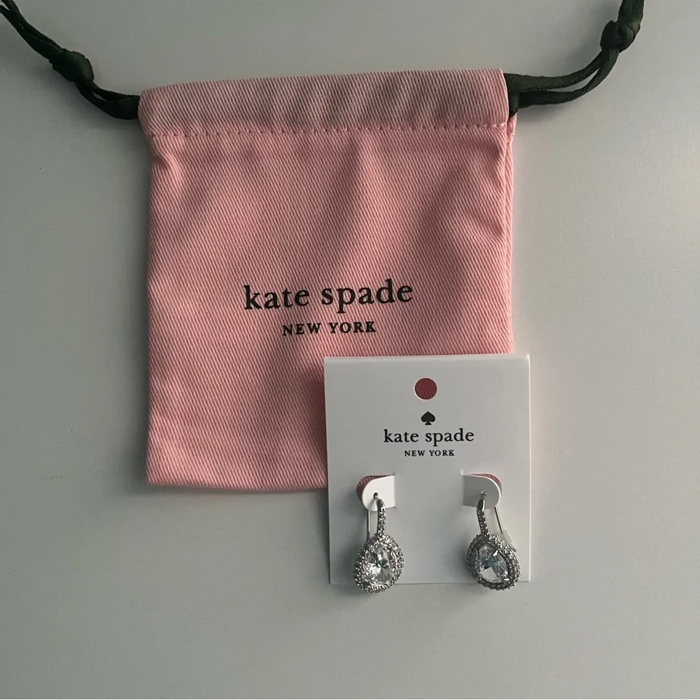 Kate Spade Brilliant Statements Pave Halo Drop Earrings